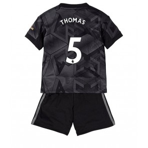 Arsenal Thomas Partey #5 kläder Barn 2022-23 Bortatröja Kortärmad (+ korta byxor)